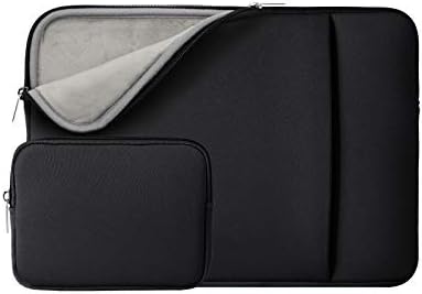 RAINYEAR 15,6 Pollici Custodia Protettiva per Laptop PC Computer Portatili Tasca Sleeve Morbide con Piccola Borsa Aggiuntiva,Compatibile 15,6″ Chromebook Ultrabook Notebook(Nero,Versione Aggiornata)