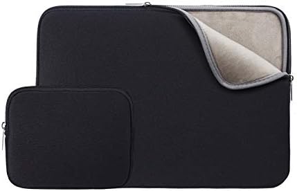 RAINYEAR 15,6 Pollici Custodia Protettiva per Laptop PC Computer Portatili Sleeve Morbide con Piccola Borsa Aggiuntiva,Compatibile 15,6″ Chromebook Ultrabook Notebook(Nero,Versione Aggiornata)
