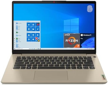 Lenovo IdeaPad 3 Laptop for Business & Student, 14″ FHD Display, AMD 8-Cores Ryzen 7 5700U, 12GB RAM, 1TB PCIe SSD, Backlit KB, Fingerprint, Webcam, WIFI 6, Bluetooth, USB-C, US Version KB, Win 11 Pro