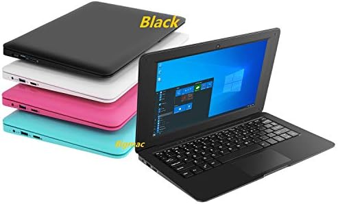 Bigmachine Windows 10 Computer portatile mini 10.1 pollici 32GB ultra sottile e leggero Netbook Intel Quad Core CPU PC HDMI WiFi USB Netflix YouTube (Nero)