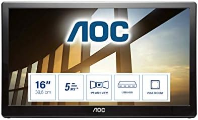 AOC I1659FWUX Monitor Portatile Alimentato da USB 3 da 15.6″