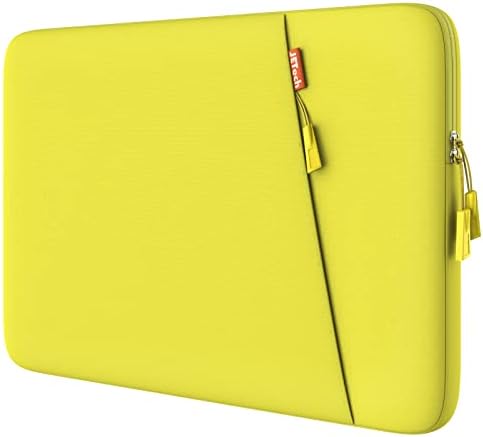 JETech Borsa per PC da 13,3 Pollici MacBook Air/Pro, 14 Pollici MacBook Pro 2021 M1, 13-13,6 Pollici Laptop Notebook, Impermeabile Custodia Sleeve Antiurto Caso con Tasche (Giallo)