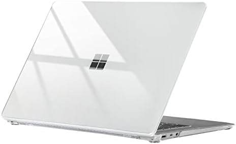 BlueSwan Custodia Compatibile per 13,5″ Microsoft Surface Laptop 2/3/4/5 con Tastiera in Alcantara (Modello 1769/1867/1958/1950) 2018/2019/2021/2022, Cover Rigido in Plastica, Cristallo Trasparente