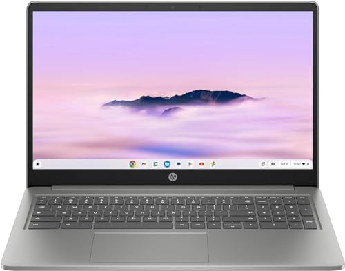 HP Chromebook Plus 15-nb0000sl, Intel Core i3-N305, 8GB RAM LPDDR5, UFS da 128GB, Display da 15,6″ HD, IPS, Antiriflesso, Scheda grafica Intel UHD, Wi-Fi, Webcam HD, ChromeOS, Argento Roccia