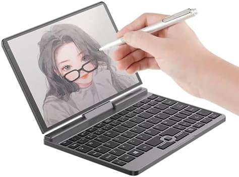 Tuofudun 8 inch Touch Screen Mini Handheld Laptop, 12th Gen Intel N100, 12GB DDR5 RAM, 512GB SSD, Windows 11 Pro, Notebook & Tablet PC 2-in-1, WiFi6 BT5.2