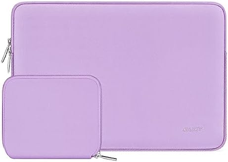 MOSISO Laptop Sleeve Compatibile con MacBook Air/PRO, 13-13,3 Pollici Notebook,Compatibile con MacBook PRO 14 M3 M2 M1 PRO Max 2023-2021,Neoprene Borsa Custodia con Piccolo Case, Viola