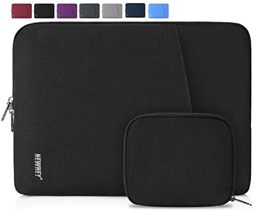 NEWHEY Custodia per Macbook Air 15,6 Pollici Impermeabile Custodia PC 15-15,6 Pollici Antiurto Porta Computer Custodia Borsa con Piccolo Caso Nero