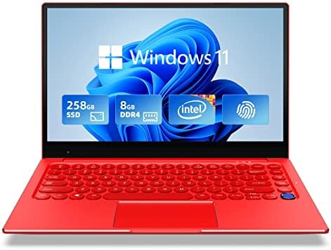 Auusda Laptop 14 pollici 8 GB DDR4 256 GB SSD (TF 1TB), Laptop Windows 11 con Celeron N3867U, fino a 2,8 GHz, Bluetooth 4.2, 3 USB 3.0, Colour Backlit Keyboard and Fingerprint