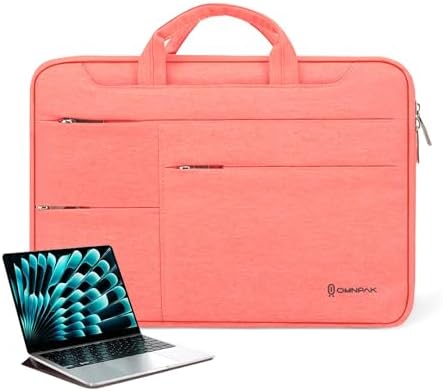 Omnpak Laptop Sleeve con maniglia, custodia per MacBook air 15 pollici 14-16Pollici MacBook Pro M2/M1 A2780/A2485/A2779/A2442/A2338, Dell XPS 15, 15 pollici Surface Book 3/2, Nuovo Razer Blade 15