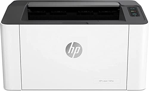HP LaserJet 107w 4ZB78A, Stampante a Singola Funzione A4, Stampa Fronte e Retro Manuale in b/n, 20 ppm, USB, Wi-Fi, Pannello a bottoni e indicatori LED, Grigia