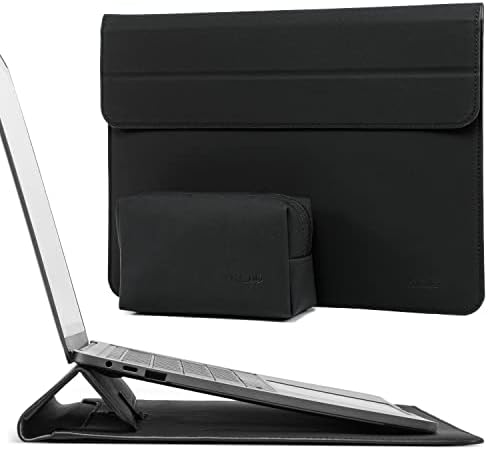 HYZUO 13 Pollici Custodie per PC Portatile Borsa con Funzione Stand Compatibile con MacBook Air 13 M2 A2681 M1 A2337 A2179 2024-2018, MacBook Pro 13 M2/M1 Pro/Max A2686 A2338 2024-2016, XPS 13, Nero