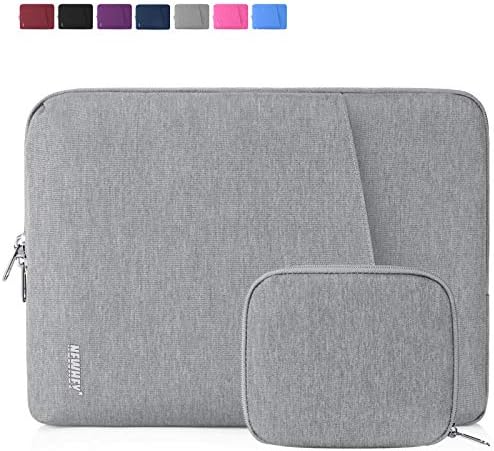 NEWHEY Custodia per Macbook Air 15,6 Pollici Impermeabile Custodia PC 15-15,6 Pollici Antiurto Porta Computer Custodia Borsa con Piccolo Caso Grigio