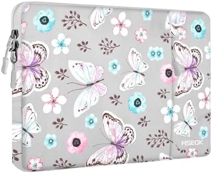 HSEOK Custodia Computer PC 15.6 Pollici Notebook Portatile Borsa Sleeve a 2 Scomparti Impermeabile, Compatibile da 15-15,6 Pollici dell/ASUS/Acer/HP/Toshiba/Lenovo/Surface Book,Pansy