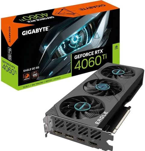 GIGABYTE GeForce RTX 4060 TI EAGLE OC 8GB Scheda grafica – GDDR6 18Gbps 128bit, PCI-E 4.0, 2x DisplayPort 1.4, 2x HDMI 2.1a, NVIDIA DLSS 3, Supports 4K, Ada Lovelace Arch, GV-N406TEAGLE OC-8GD