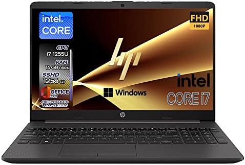 HP Notebook 250 G9, Pc portatile Grey, Intel Core i7 12Th Gen 4,7Ghz, Ram 16Gb, SSD 1256Gb, Display 15.6″ Full HD, Win 11 Pro,Pacchetto Office Pro 2021, computer pronto utilizzo
