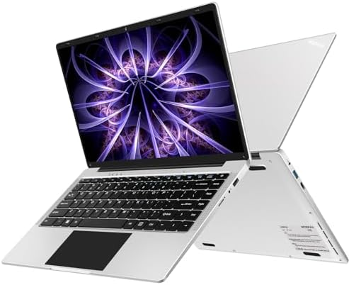 WOZIFAN PC Portatile 14″ Win 11 Notebook Intel 256 GB ROM Supporta l’espansione SSD 1TB 6GB RAM 2.4G+5G WiFi 1080 FHD BT 4.2 USB HDMI con mouse senza fili & adesivi per tastiera Italiana-Argento