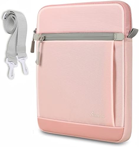 SIMTOP Borsa Per Tablet 11 Pollici, Borsa per il Trasporto Con Tracolla Compatibile iPad air (3a, 4a e 5a Generazione) Ipad pro 11 borsa in Poliestere Con Cerniera borsa a Tracolla per Tablet Rosa