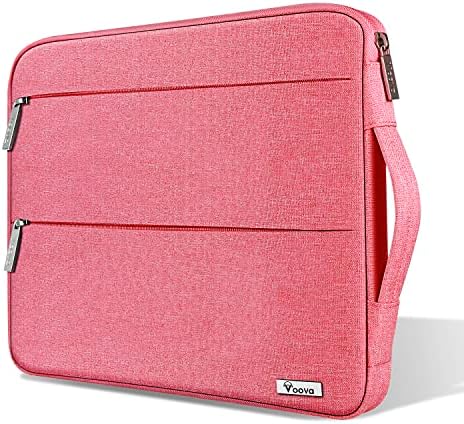 Voova Custodia PC Portatile Laptop Borsa Porta PC Computer 14 14.6 Pollici Macbook Air 2017 Pro Compatibile con HP Lenovo Acer ASUS Dell Fujitsu HUAWEI Donna Uomo Impermeabile Rosa