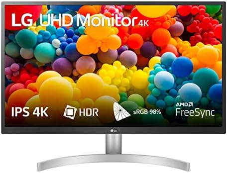 LG 27UL500P Monitor 27″ UltraHD 4K LED IPS HDR 10, 3840×2160, 5ms, AMD FreeSync 60Hz, HDMI 2.0 (HDCP 2.2), Display Port 1.4, AUX, Flicker Safe, Bianco
