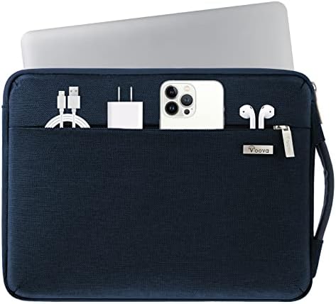 Voova Custodia PC Portatile Porta PC 15.6 16 Pollici (37×25,5×2,5CM) Custodia Computer Laptop, Borsa Cover PC per Macbook Pro 16 Acer ConceptD 16 Lenovo 16 Inspiron 16 Ideapad 15.6, Blu
