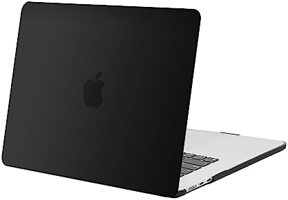 MOSISO Compatibile con MacBook Air 15 pollici Custodia 2024 2023 Rilascio A2941 M2 Chip con Liquido Retina Display & Touch ID, Protettivo Plastica Custodia Rigida Copertina, Nero