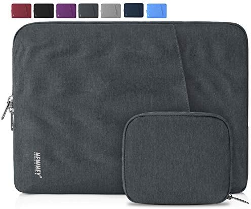 NEWHEY Custodia per MacBook Air 15,6 Pollici Impermeabile Custodia PC 15-15,6 Pollici Antiurto Porta Computer Custodia Borsa con Piccolo Caso Grigio Scuro