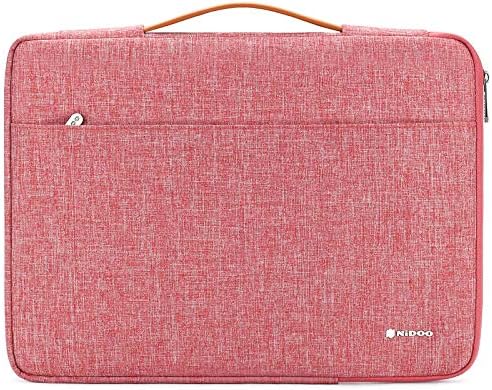 NIDOO 14 Pollici Laptop Sleeve Custodia Computer Portatile Borsa Protettiva per 14″ Lenovo Chromebook S330 / Lenovo ThinkPad E490 T490 T490s T590 / HP ProBook 645 G4 / Acer Swift 5 7, Rosso
