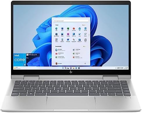 HP ENVY 2-in-1 Laptop, 14″ FHD IPS TouchScreen Display, 13th Gen Intel 10-Core i5-1335U, 8GB RAM, 1TB PCIe SSD, Wi-Fi 6E, Backlit KB, Fingerprint Reader, Camera Shutter, US Version KB, Win 11 Pro