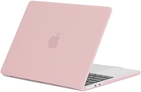 EooCoo Custodia Compatibile con 2024 2022 MacBook Air 13 M2 M3 A2681 A3113 con Touch ID, Plastica Cover Rigide per Mac Air 13,6 Pollici – Rosa Opaco Opaca