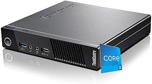 Lenovo, Mini Pc fisso i5, Ram 8 Gb, SSD 256 Gb, Wi Fi, Pc desktop i5, Computer pronto all’uso, Wi Fi, W10, Libre Office (Ricondizionato)