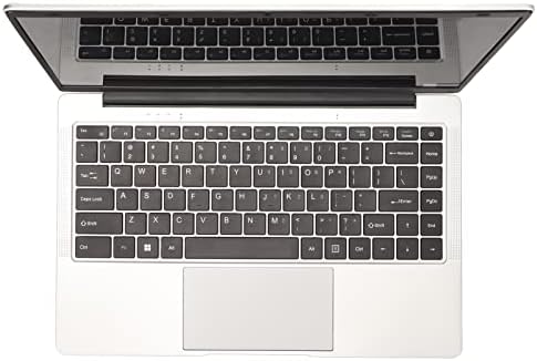 AMONIDA FHD Laptop Spina UE 100-240 V 14 Pollici Laptop ABS LCD Quad Core a Quattro Fili 1920×1080 LPDDR4 6 GB con Fotocamera per la Casa per Windows 10 (6+512G Spina UE)