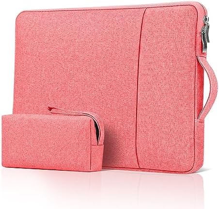 JOOEER 13 Pollici Custodia per laptop con Maniglia per 13,3 Pollici Macbook Air/Pro 13-13,3 Pollici Laptop Computer, Borsa Custodia Protettiva per Computer Portatile con Tasca per Accessori, Rosa