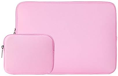 RAINYEAR 13 Pollici Custodia Protettiva per Laptop PC Computer Portatili Sleeve con Piccola Borsa Aggiuntiva,Compatibile con MacBook 13,6″ M2 A2681, 13,3″ Air Pro M1 A2337 A2338 A2251 A2289,Rosa