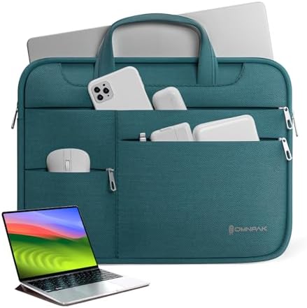 Omnpak Laptop Sleeve con maniglia, custodia per 15 Pollici MacBook Air M3/M2 15-16Pollici MacBook Pro M3/M2/M1, Dell XPS 15, 15 pollici Surface Book 3/2, Nuovo Razer Blade 15