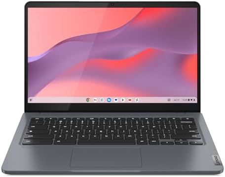 Lenovo IdeaPad Slim 3 Chromebook Plus, 1.5 Kg, FHD da 14 pollici – (Intel Core i3-N305, Scheda Grafica Integrata, RAM 8 GB, 256 GB eMMC, WiFi 6, OS Chrome) – Storm Grey, Esclusiva Amazon