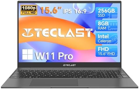 TECLAST F16Plus PC Portatile 15,6 Pollici FHD, Tastiera Retroilluminata, 8GB RAM 256GB SSD Computer Portatile, Intel N4120 Notebook, 2.4G/5G WiFi, BT4.2, Type C, USB3.0, Home Ufficio Laptop