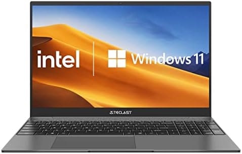 TECLAST PC Portatile 15.6 Pollici Laptop 8GB RAM 256GB SSD, Windows 11, Intel Celeron N4120 CPU Fino a 2.60GHz,1920x1080IPS, Bluetooth 4.2+WiFi+USB 3.0+HDMI+Type-C
