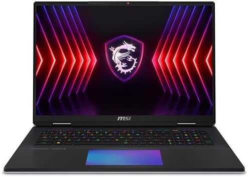 MSI Titan 18HX A14VIG-087IT, Notebook Gaming, 18″ 16:10 UHD+ MiniLED 120Hz, Intel i9-14900HX, Nvidia RTX 4090 GDDR6 16GB, 2TB SSD PCIe4, DDR5 64GB, WiFi 7, Win11 Pro [Layout e Garanzia ITA] Nero