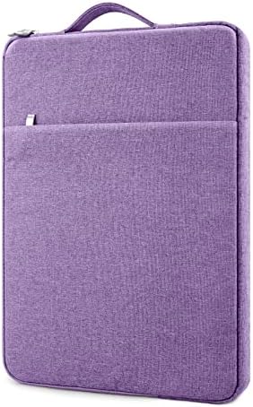 MicaYoung Custodia Protettiva per Laptop 13-13,3 Pollici Impermeabile e Antiurto Borsetta con Due Scomparti e Maniglia Retrattile,Compatibile con 13″ MacBook Air Pro M1 Chromebook Notebook, Viola