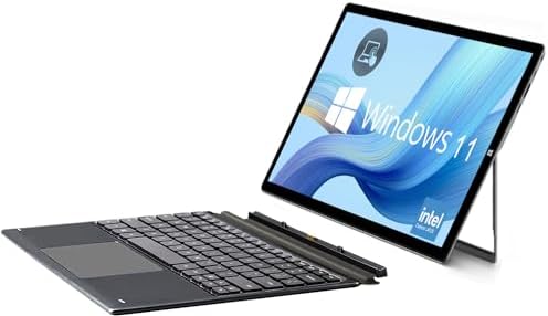 SZTPS Windows Tablet con tastiera, Window 11 Tablet 12 pollici, processore Intel J4125, 6 GB+128 GB Tablet pc 2 in 1, Touchscreen HD,Dual 2,4 G&5G WiFi, 5000 mAh Grande batteria