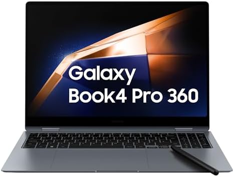 Samsung Galaxy Book4 Pro 360 Laptop, 16″, Intel Core Ultra 7, 16GB, 512GB, Moonstone Gray [Versione italiana]