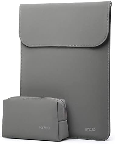 HYZUO 15-16 Pollici Custodia Borsa PC Portatile Laptop Sleeve per MacBook Pro 16 M3/M2/M1 Pro/Max A2991 A2780 A2485 A2141 2024-2019, MacBook Pro 15, Dell XPS 15, con Borsa Accessori, Grigio scuro