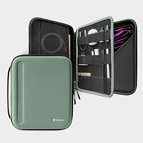 tomtoc Borsa Porta Tablet per 13” iPad Pro M4 2024 OLED, 13” iPad Air M2 2024, 12,9” iPad Pro 6/5/4 M2&M1, Custodia Rigida per Tastiera Magic/Smart Keyboard/adattatore/cavo/USB Hub/Apple Pencil