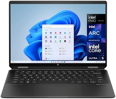 HP Spectre x360 14-eu0000sl Convertibile, Intel Core Ultra 5-125H, RAM 16GB LPDDR5x-7467 Mhz, SSD 1 TB, Intel Arc, Display 13,5″ Touch IPS 2.8K, Webcam 9 MP, Lettore Impronte, Windows 11 Plus, Nero