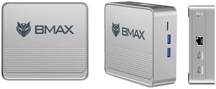 BMAX Mini PC 16GB DDR4 512GB Windows 11 Pro B3 Jasper Lake N5095 (bis zu 2,9 GHz) Desktop Computer Dual-Screen Display HDMI 2.0×2/WiFi 5 / Gigabit Ethernet