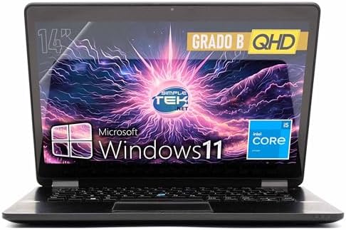 SIMPLETEK – Notebook 14” FHD Core i5 8GB RAM 480GB SSD M.2 Windows 11 Pro Layout Italiano Webcam Integrata, WiFi, BT, HDMI, miniDP (Ricondizionato)