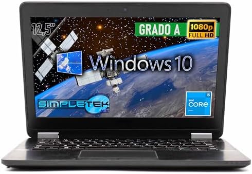 SIMPLETEK – Notebook 12.5 pollici Core i5-6300U 2.30 GHz 8GB RAM 240GB SSD WebCam HDMI WiFi BT Windows 10 Professional Laptop PC (Ricondizionato)