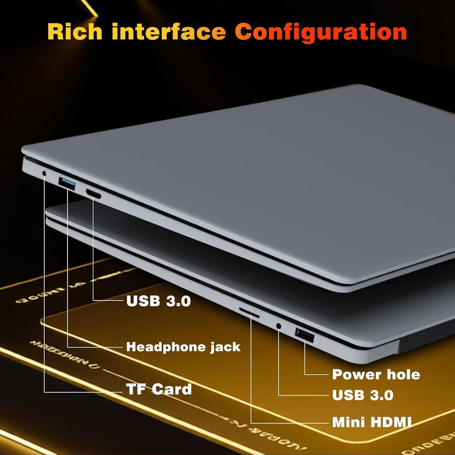 PC Portatile 15,6 Pollici, FHD 1920×1080, Computer Portatile Processore Celeron N4000, Notebook 8GB RAM 256GB SSD, Win 11, Apertura Schermo 180°, WiFi 5, Bluetooth 4.2, Porte USB 3.0,Mini HDMI e Slot