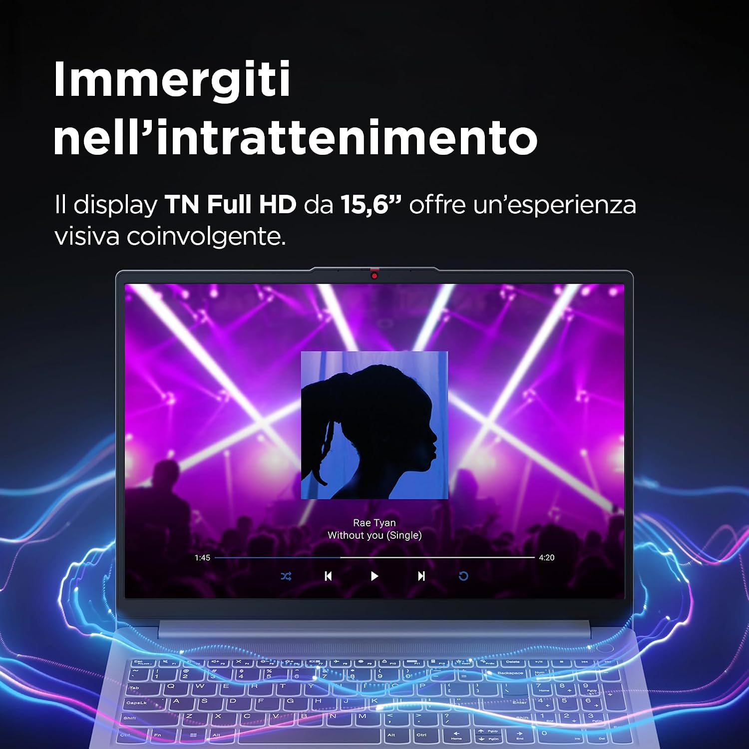 Lenovo IdeaPad Slim 3 Notebook 15″ FHD (1920×1080) AMD Ryzen 5, 16GB RAM LPDDR5, 512GB SSD, WiFi 6, Windows 11 Home, Laptop per Lavoro, Studio e Uso Quotidiano – Caricatore non incluso