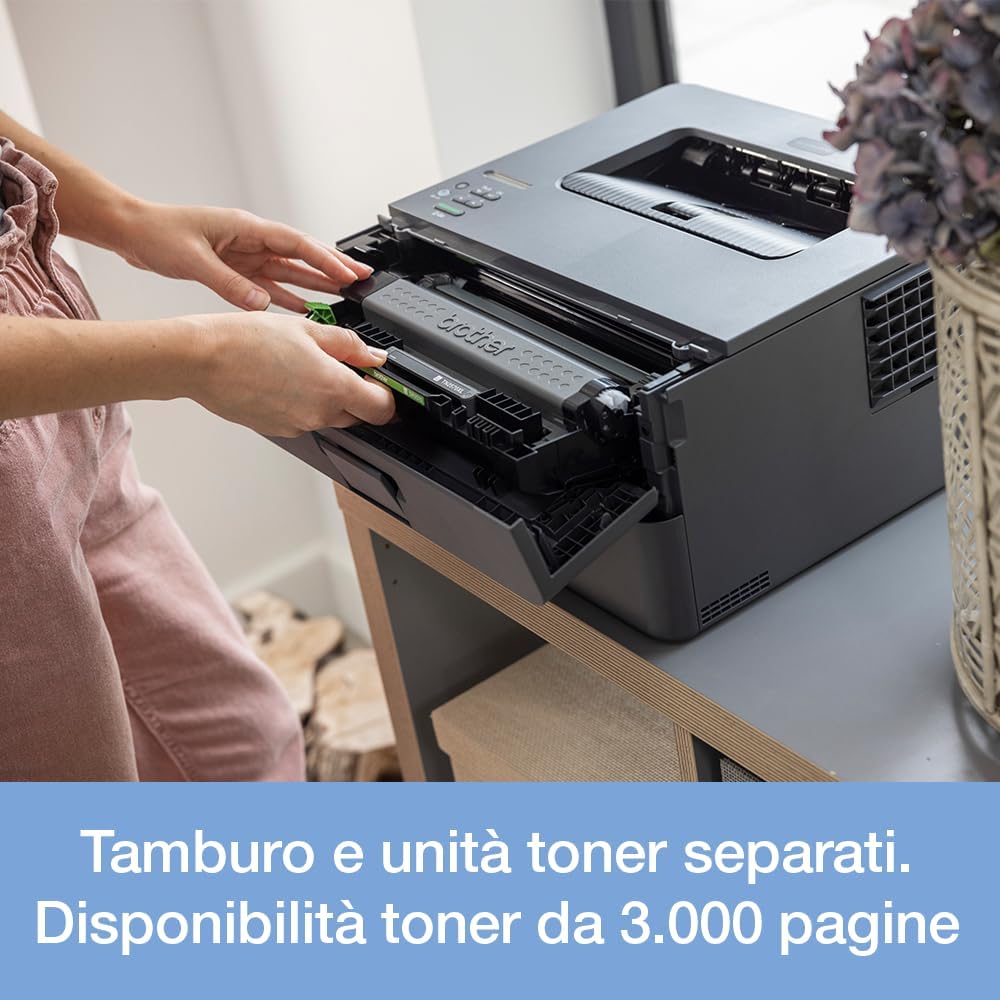 Brother HLL2400DWE, Stampante Laser Monocromatica (B/N), Ecopro ready